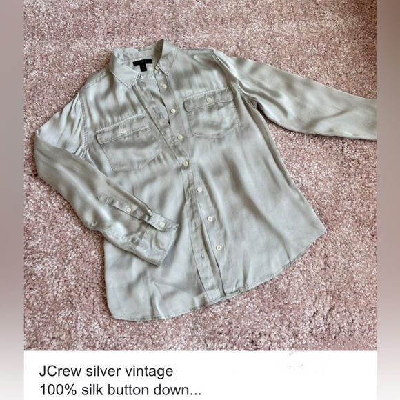 Brand new J crew women’s silk button down - Picture 7 of 7